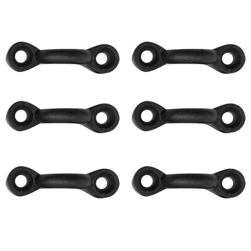 Nylon 6 Pad Eyes + 12 Tri Fold Rivets Kayak Canoe Boat Deck Rigging Hardware