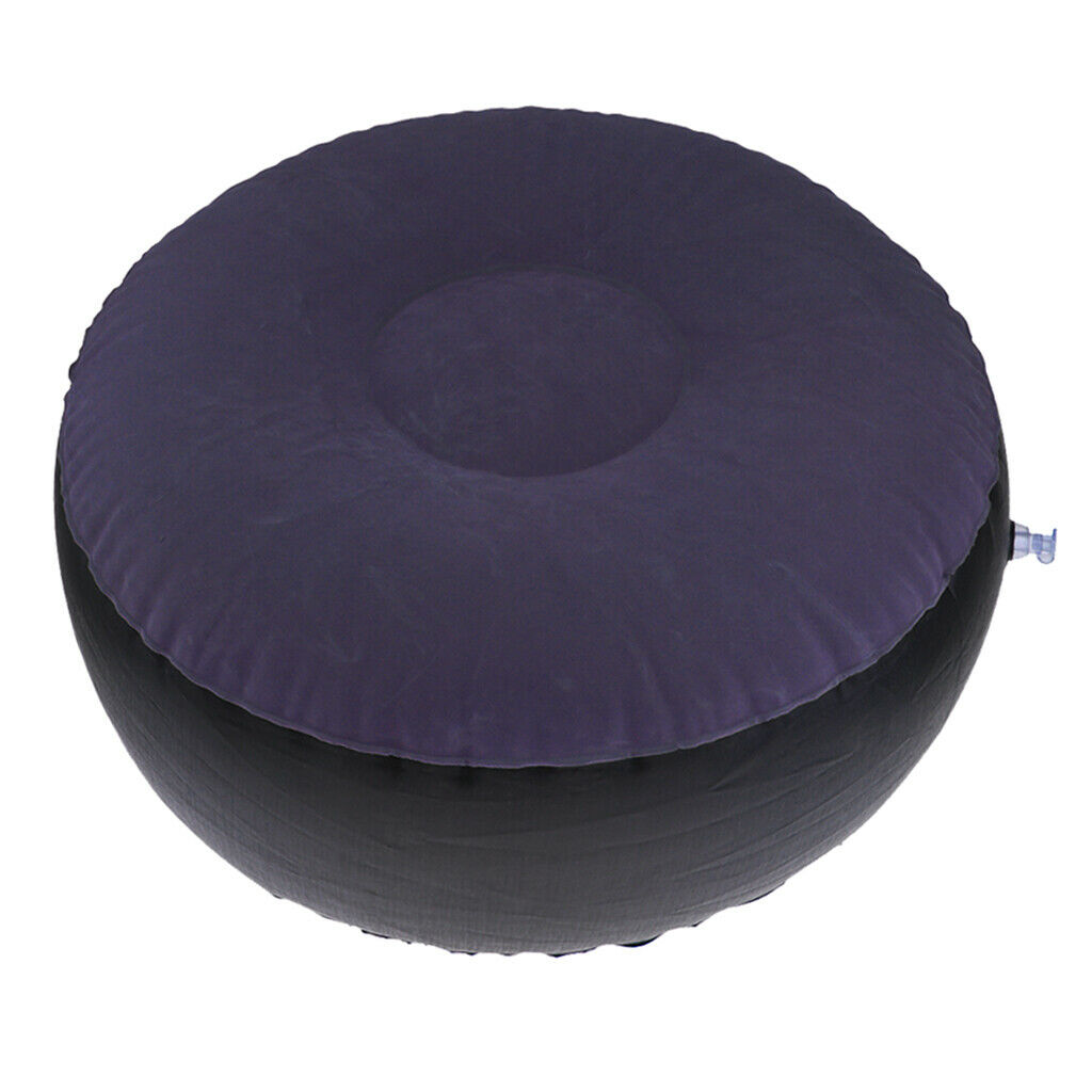 2Pcs Foldable Inflatable Stool Fishing Lounge Air Chair Footstool 24x13inch