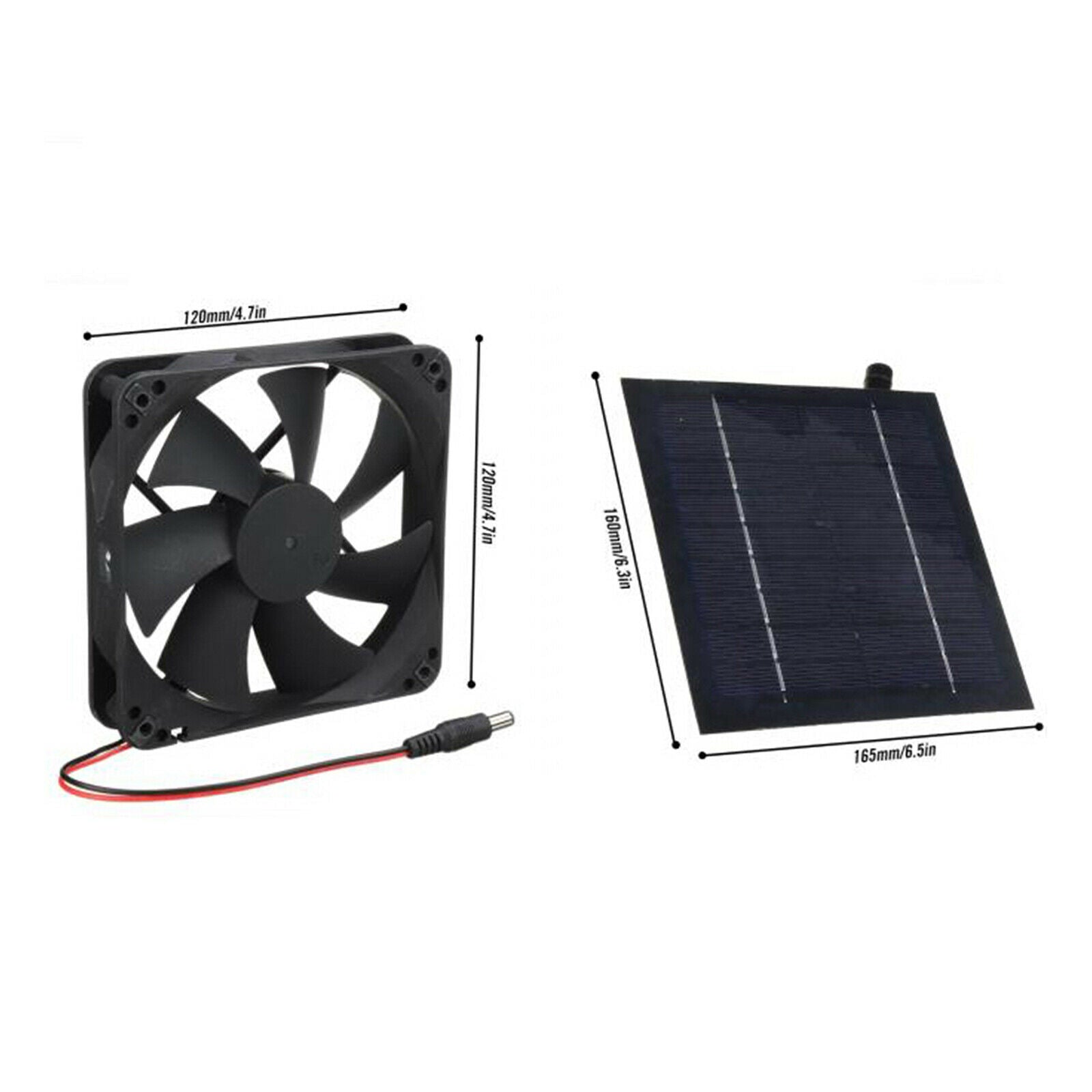 Solar Panel Powered Fan Mini Fan For Dog Grouse House Greenhouse