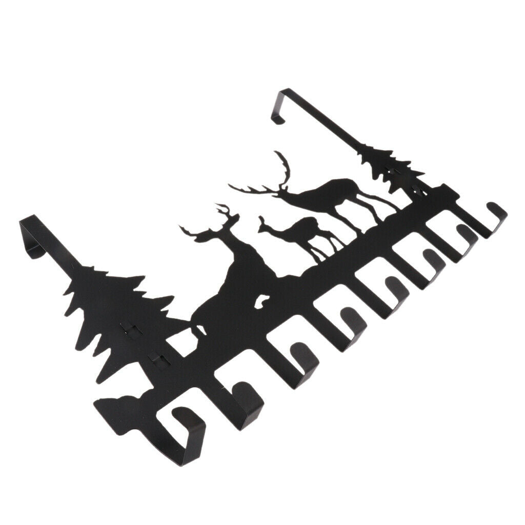 8-Hooks Deer Over the Door Organizer Rack Hanger Clothes Holder 1# door 42mm