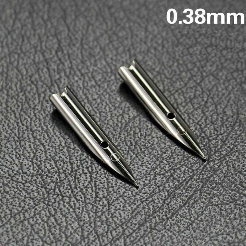 10X 0.38mm Universal Fountain Pen Point Fine Nibs Alloy Replacement Accessories