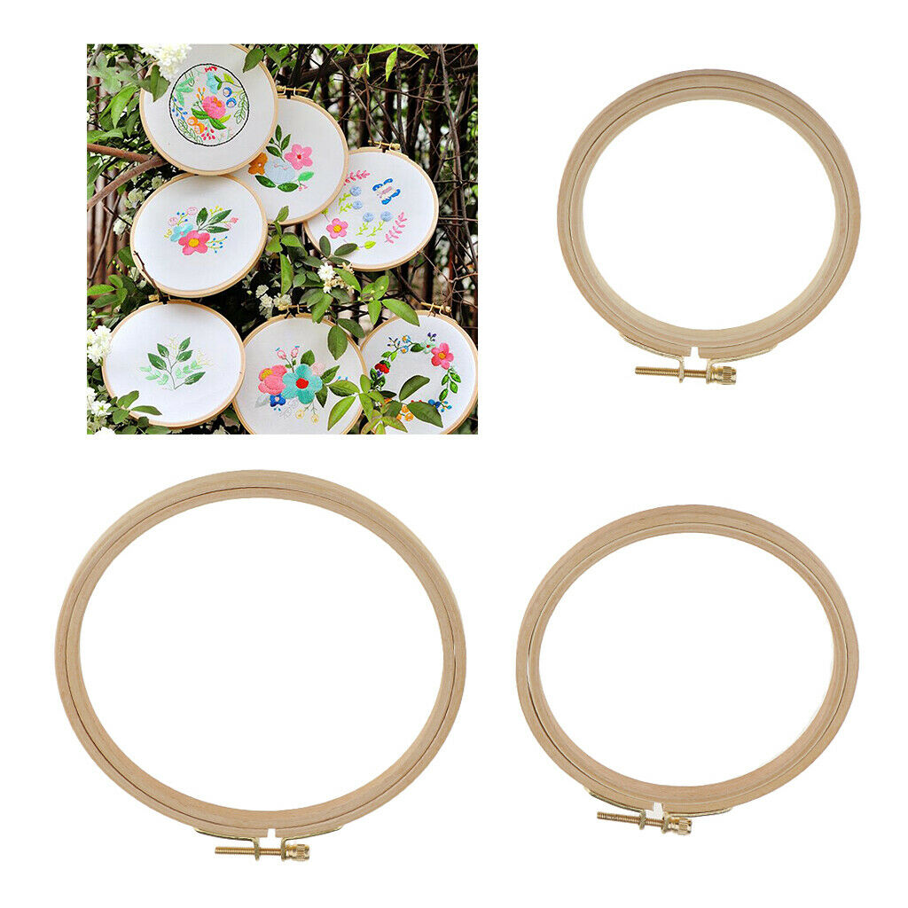 Wooden Embroidery Cross Stitch Hoop Tapestry Ring Sewing Needlecraft Tool