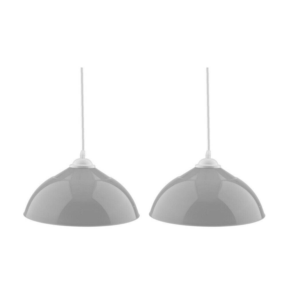 Pair Chandelier Shade Cover Pendant Lampshade Light Fixture Gray