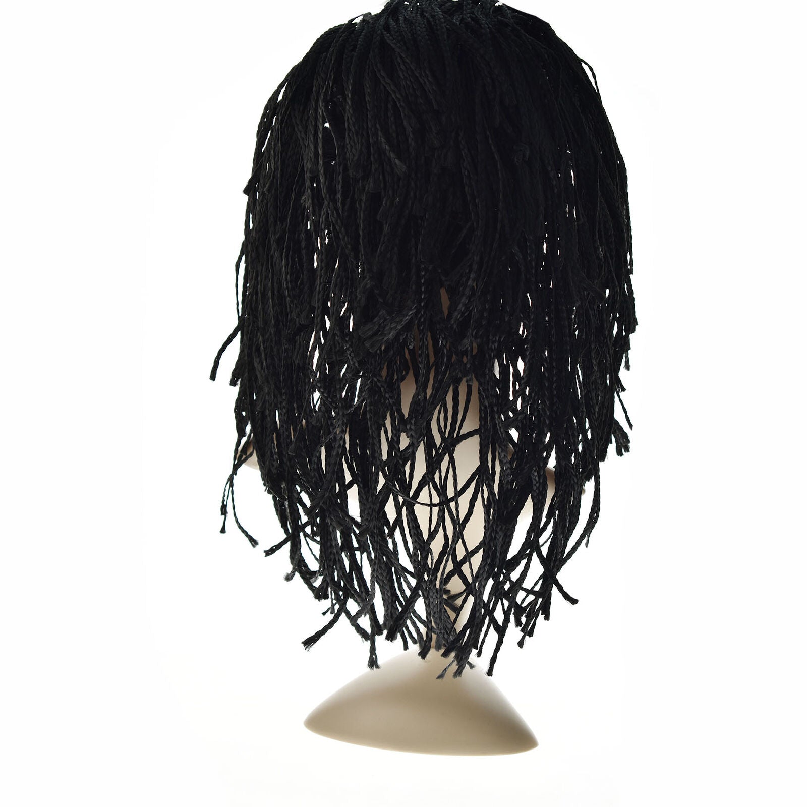 Black Braided Wig Women Box Braids Curly Braided Twisted Synthetic Full Wigs New