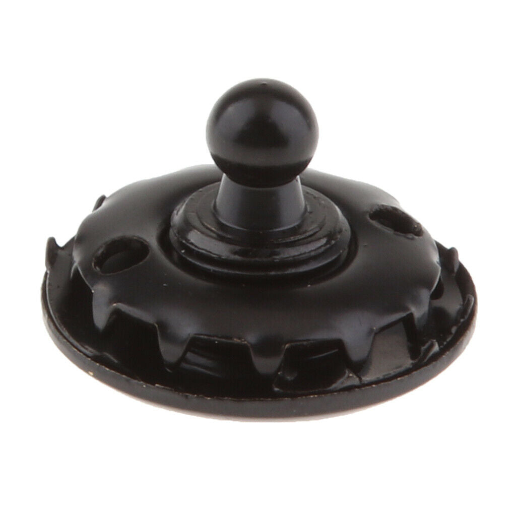 Boat Canvas Snaps Button Fastener Cap,  3/8" Diameter, Black Chrome