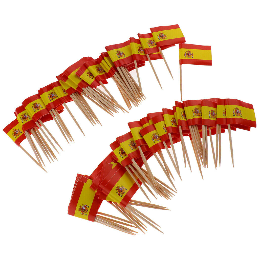400 Pcs Cupcake Toppers Flag, Country Toothpick Flag, Small Mini Stick Flags