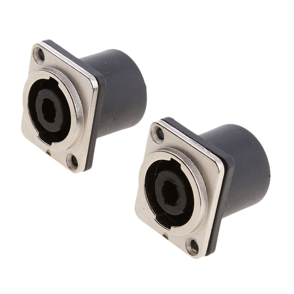 2 Pieces Speaker 4 Pin Female Jack Audio Speaker Connector Replacement