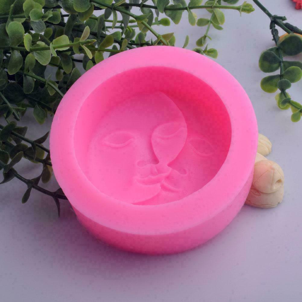 DIY Silicone Sun Moon Face Candle Soap Mold Craft Molds Mould Handmade SALE X1C1