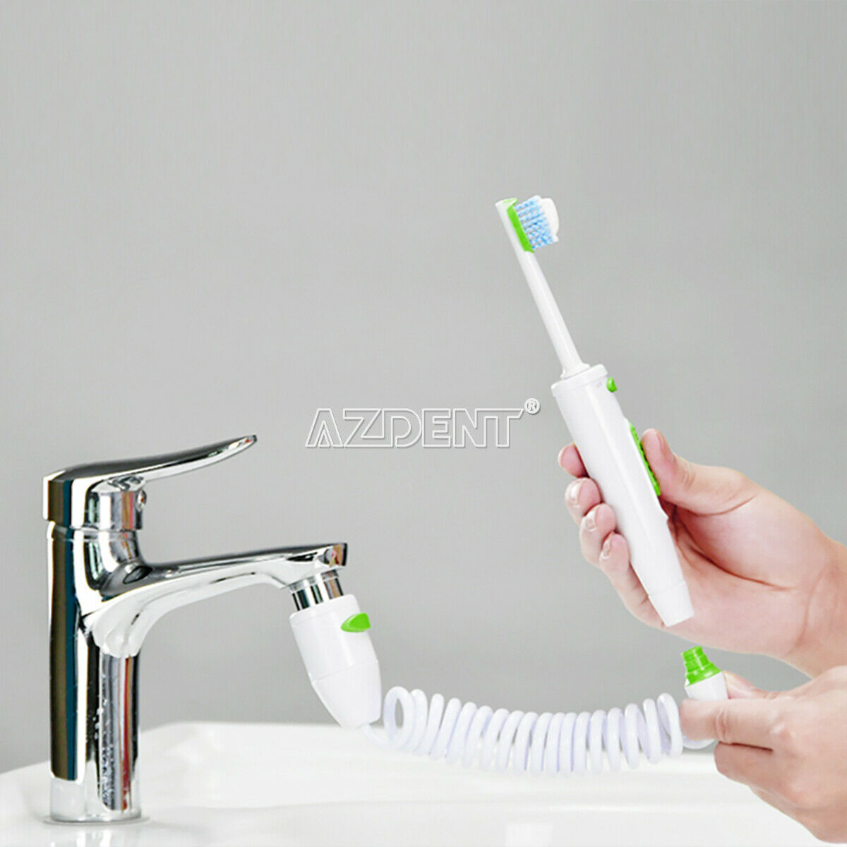 Dental Faucet Water Jet Flosser Irrigator Teeth Tooth Cleaner With Toothbrush