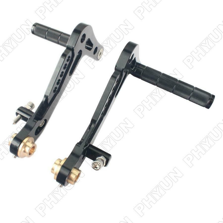 Black Go Kart Foot Pedals Pegs Brake Accelerator Universal Aluminum Alloy