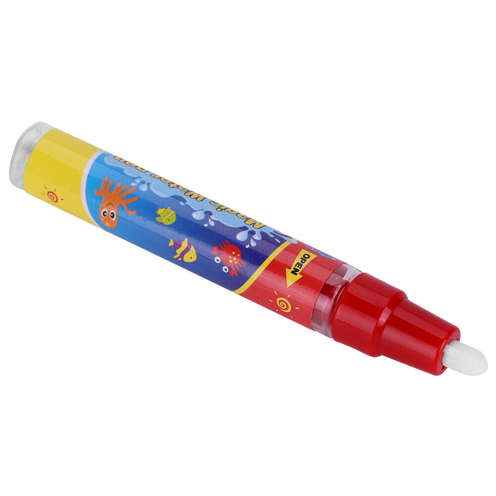 Baby Kids Water Coloring Pen Drawing Doodle Magic Painting Mat Color Pencil 2Pcs