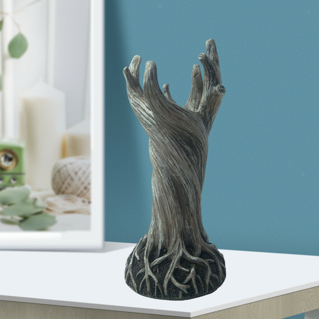 Tree Stump Shape Succulent Planter Vase Statue Head Flower Pot Home Decor