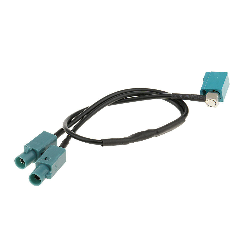 Car 2 Male Fakra to 1 Female Car Radio Aerial Antenna Adapter for VW