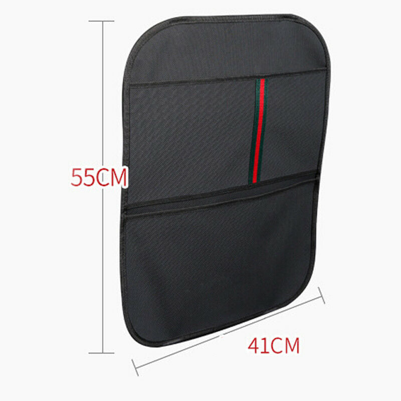 Car Seat Back Cover Protector Anti-kick Clean Mat Wearproof PU Leather w/ Pocket