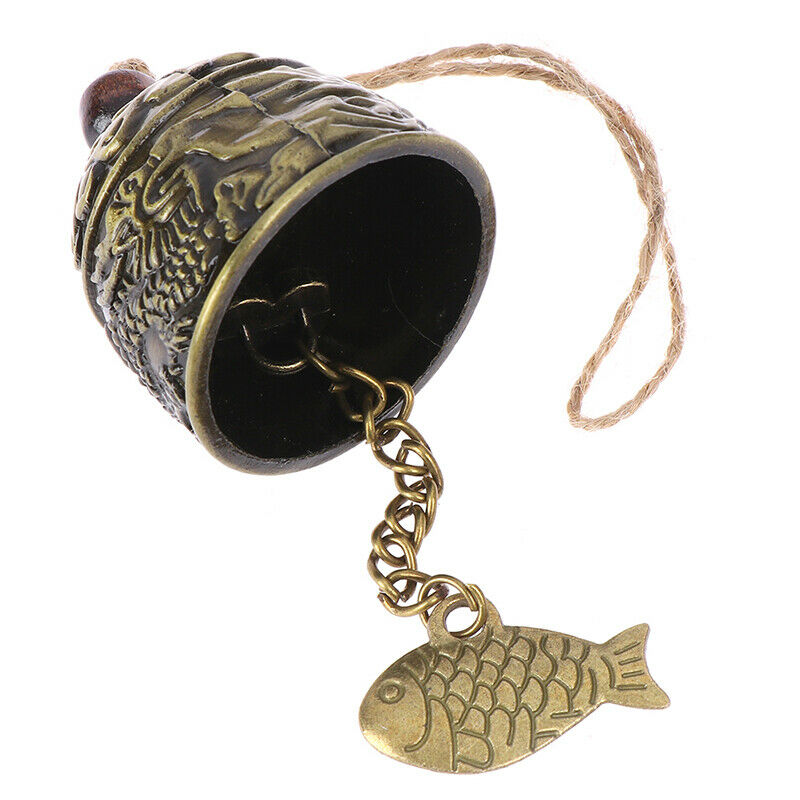 Dragon/Fish Feng Shui Bell Blessing Good Luck Fortune Hanging Wind Ch gtJ.l8