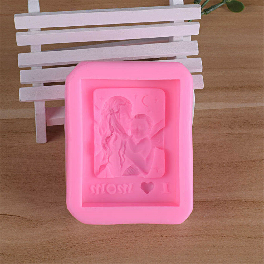 Love Mom Silicone Soap Mold DIY Molds Cake Baking Mold Mothers Day Gift&J.l8
