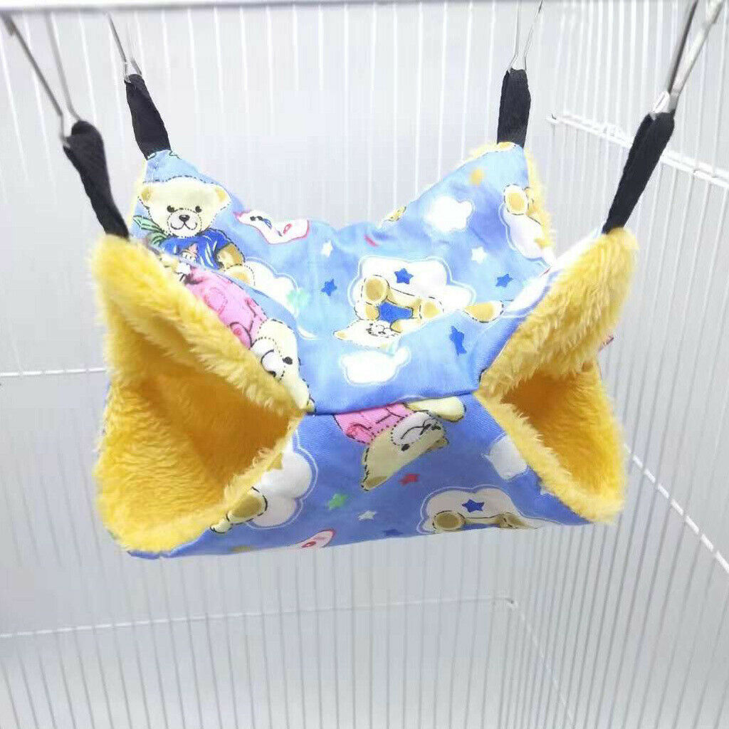 Small Animal Hammock Bed Mat Hamster Bird Cage Double Layer Hanging Bed 20cm