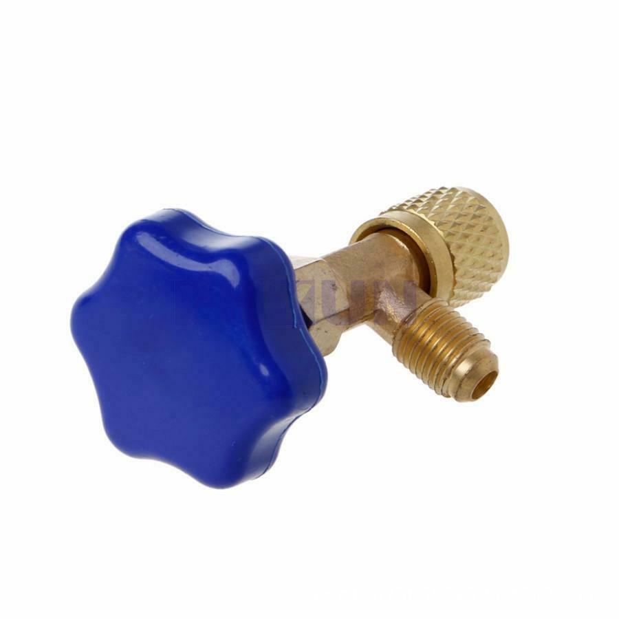 2pcs Car AC Refrigerant Brass Tap Valve Adapter Refrigerant Opener 1/2" Thread