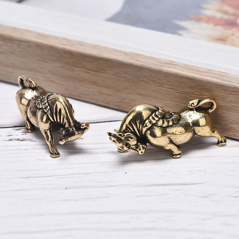 1Pc Retro Bull Statue Charms Pendant DIY Keychain Jewelry Sculpture Decor.l8