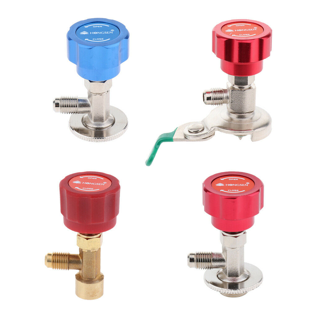 2X Can Dispensing Refrigerant Tap 1/4in ACME Thread Bottle Opener for R22 R600a