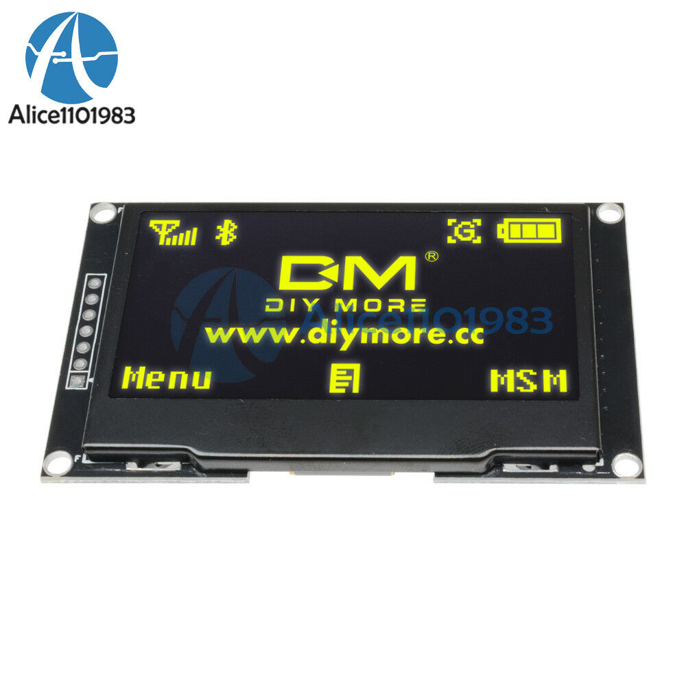 2.42" inch 12864 OLED Display Module IIC I2C SPI Serial FOR C51 STM32 Yellow