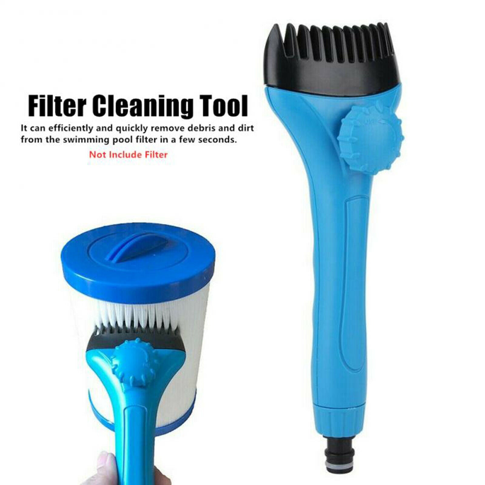 Hand Held Pool Filter Cleaning Brush Deep Clean Pond Spa Cleaner Cleaning