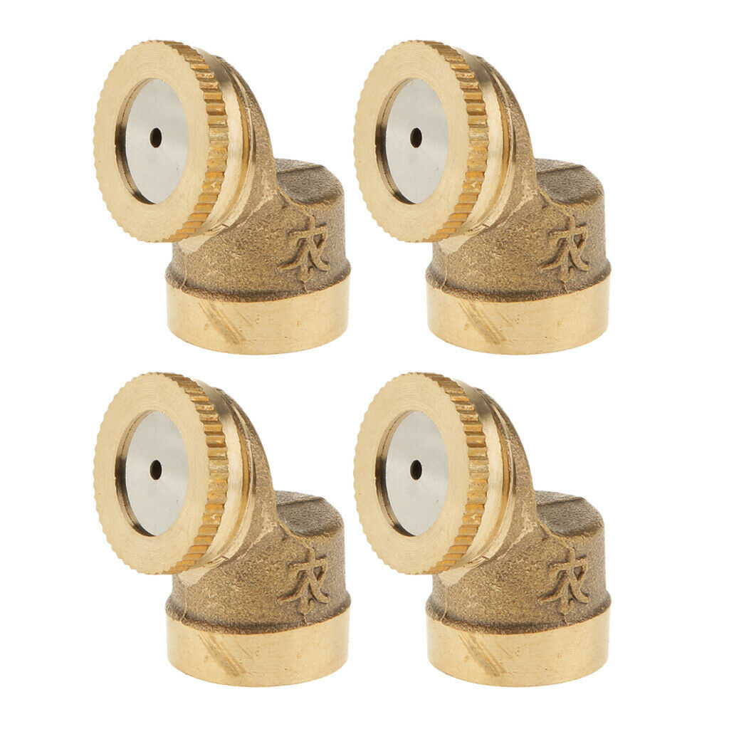 4x Gardening 1/2" DN15 Sprinkler Brass Spray 1-Head Nozzle Tool Park Tools