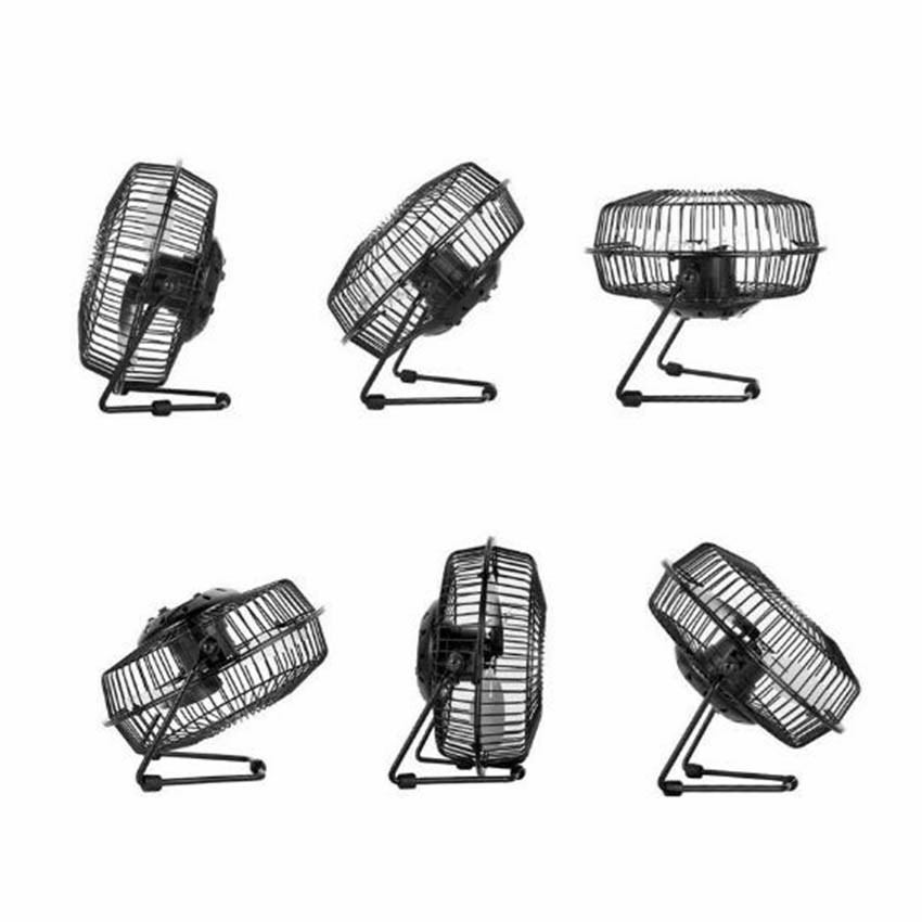 New USB Solar Panel Iron Fan Powered 3W 6V For Outdoor Home Cooling Ventilation