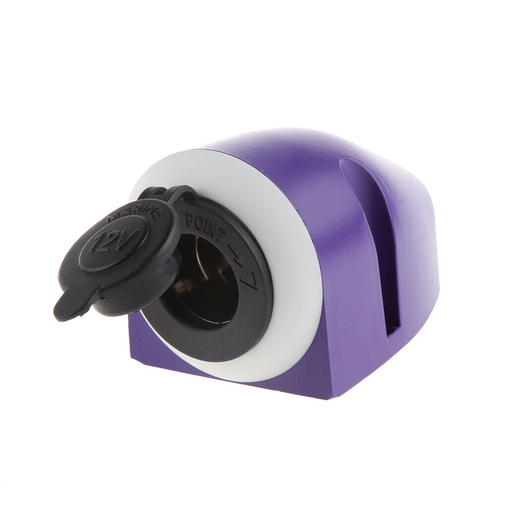 Waterproof 12V Charger Power Adapter Car Cigarette Lighter Socket Purple