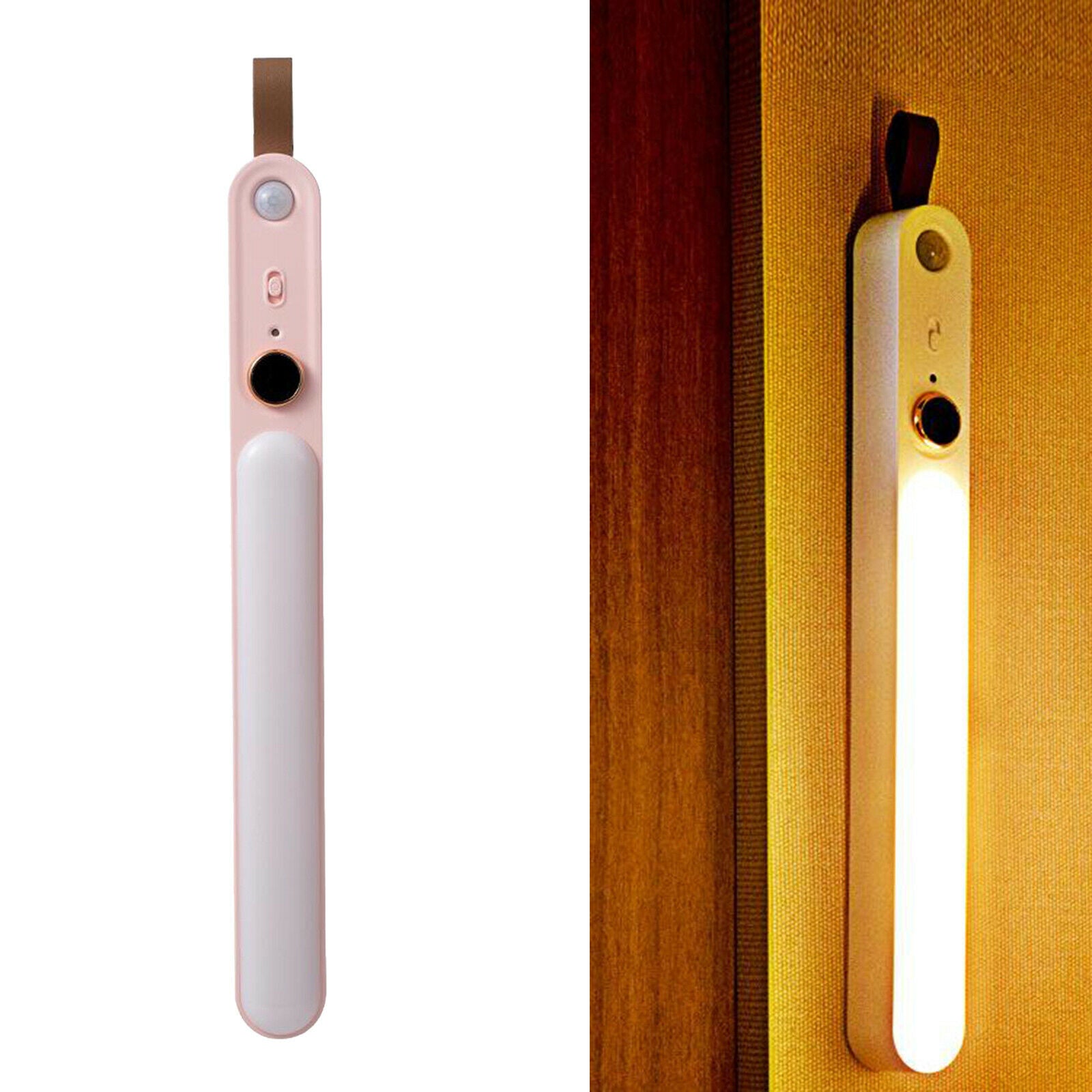 LED USB Cabinet Night Light Motion Sensor Stick Closet Lamp Indoor Pink