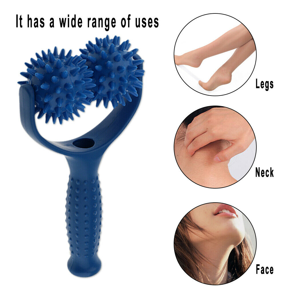 Roller Ball Massager Shoulder Back Neck Foot Spiky Point Self Massage Tools