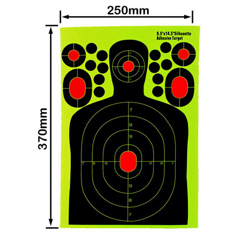 20 Pieces Self-Adhesive Shooting Targets Reactive Splatter Glow Fluorescent