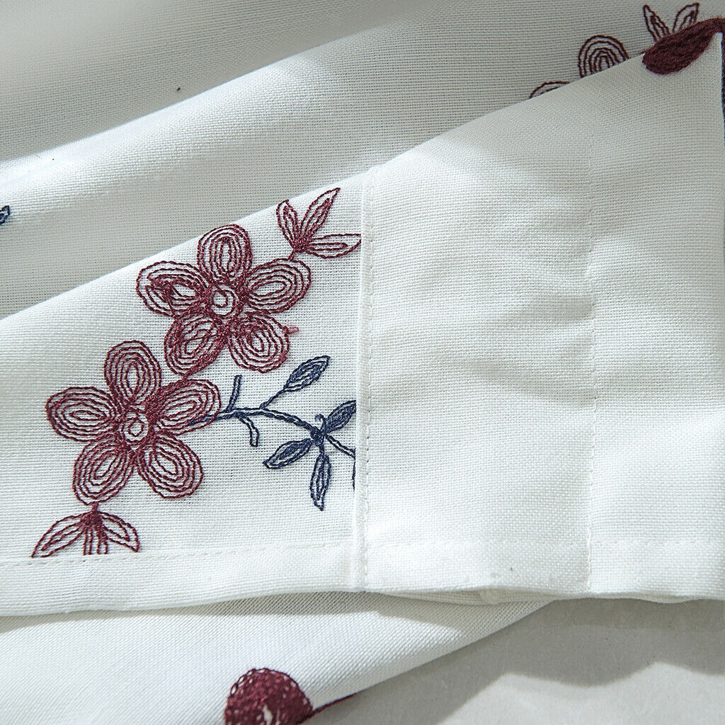 1Pcs Window Voile Sheer Curtain Valance Tiers 130x41cm_A