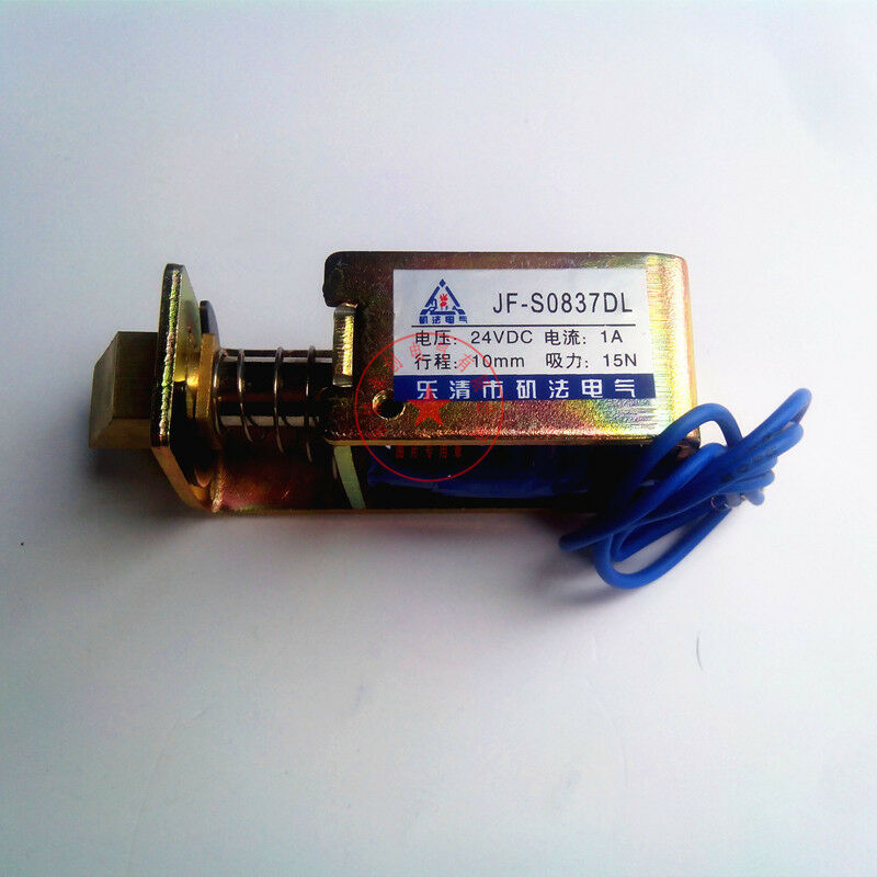 JF-S0837DL 10mm Stroke DC 24V 15N  With Automatic Reset Suction Solenoid 150g