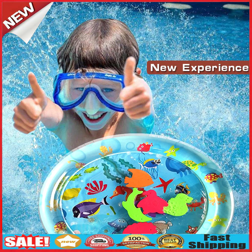 Baby Kids Water Play Mat Inflatable Thicken PVC Infant Gym Playmat Toys @