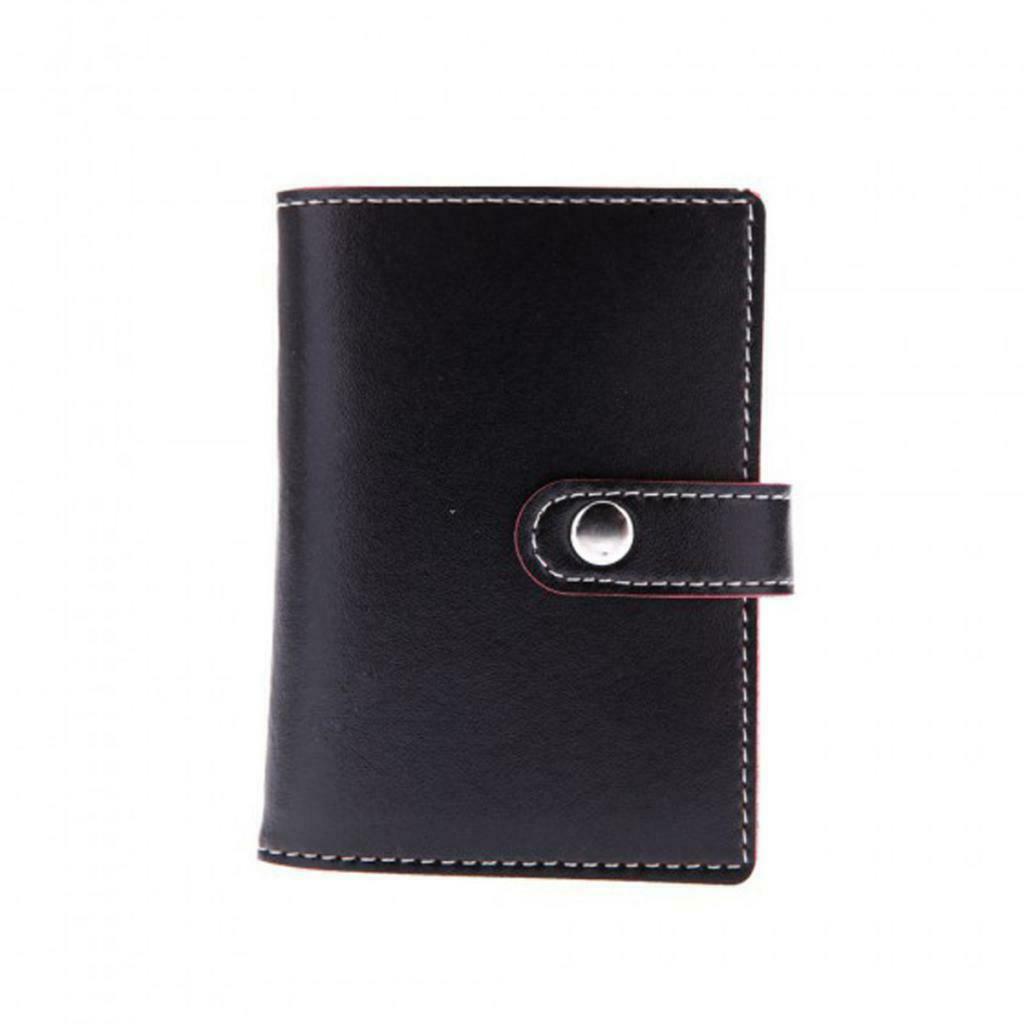 Black Soft Artificial Leather Credit Card Wallet Case