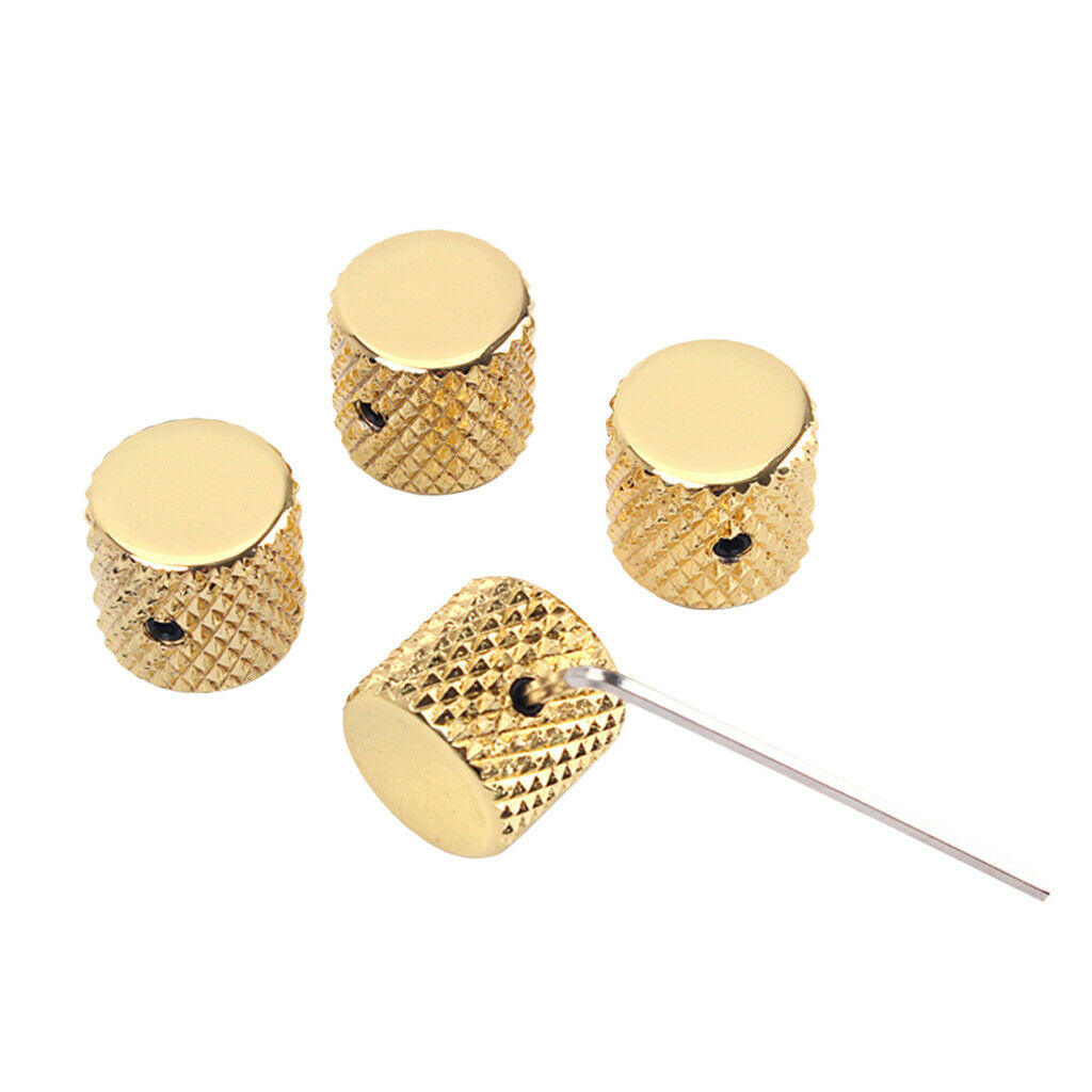 4x Metal Dome Control Knobs for Guitar Parts Accessories
