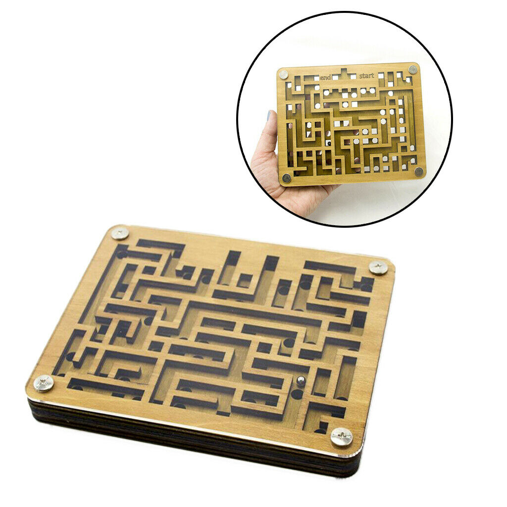 Wooden Maze Game Board Labyrinth Game Balance Board Table Maze Puzzle Game