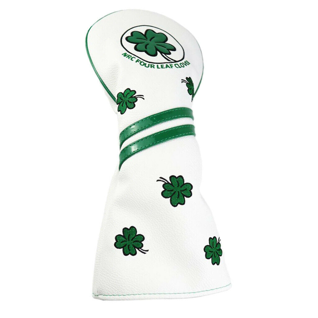 Premium No. 1 Golf Club Headcover Fairway Woods Four Leaf Clover Cover