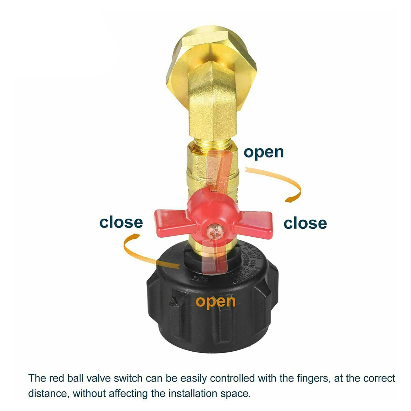 90 Degree QCC1 Type Propane Refill Adapter Coupler Fits for Camping Grill