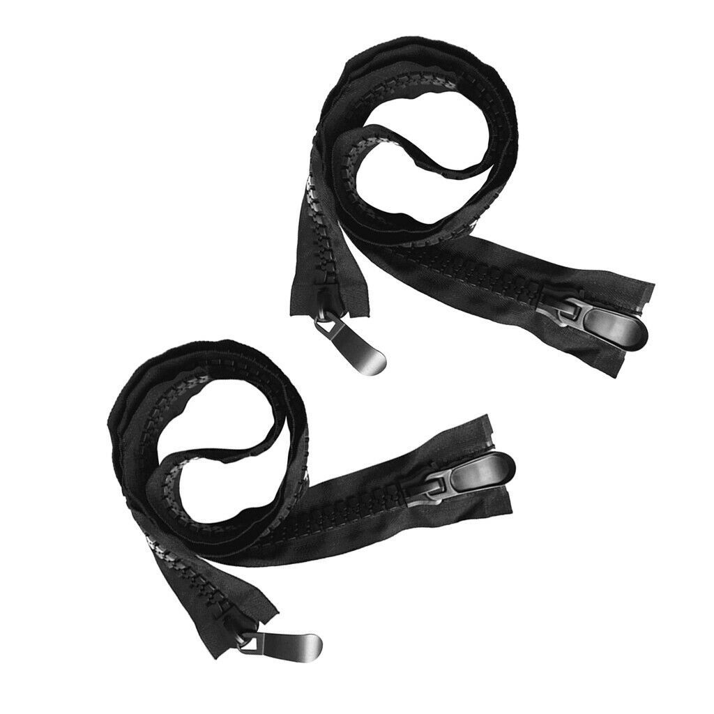 2pcs 42 Inch #20 Seperating Zipper w/ Metal Double Pull Tab Slider for Boat