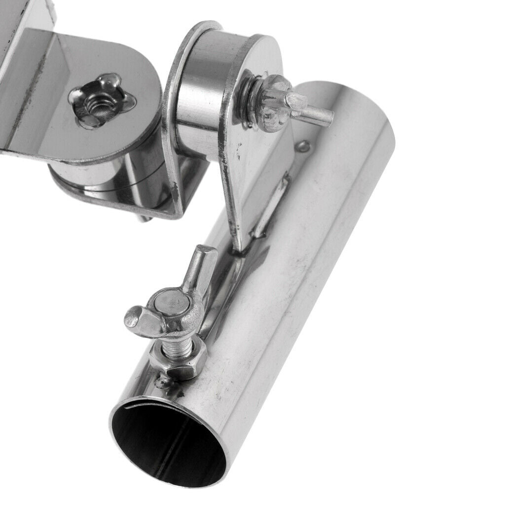 Adjustable Stainless Steel Fishing Rod Holder Stand Double Pole Support Rack