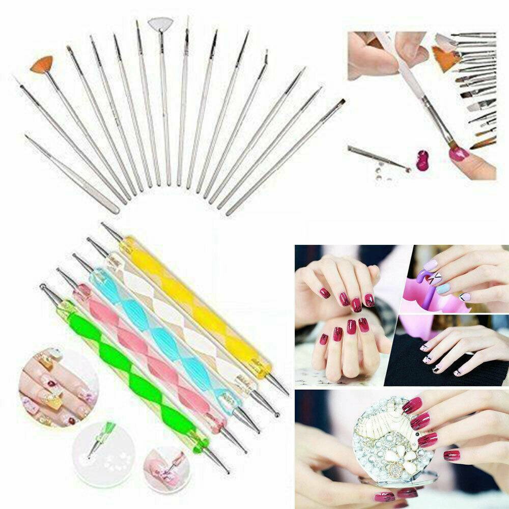 20x Nail Art Brushes Nail Art Design Painting Detailing Brushes Liner Tool Kit