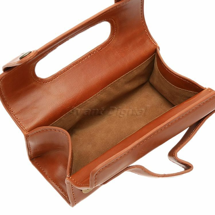 Brown Leather Men's Travel Sports Pouch Case Shaving Brush & Razor Toiletry Bag