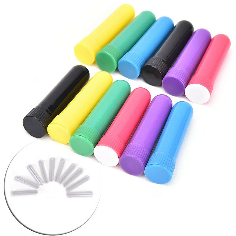 10x essential oil blank nasal inhaler tube, muti color blank nasal container BDA