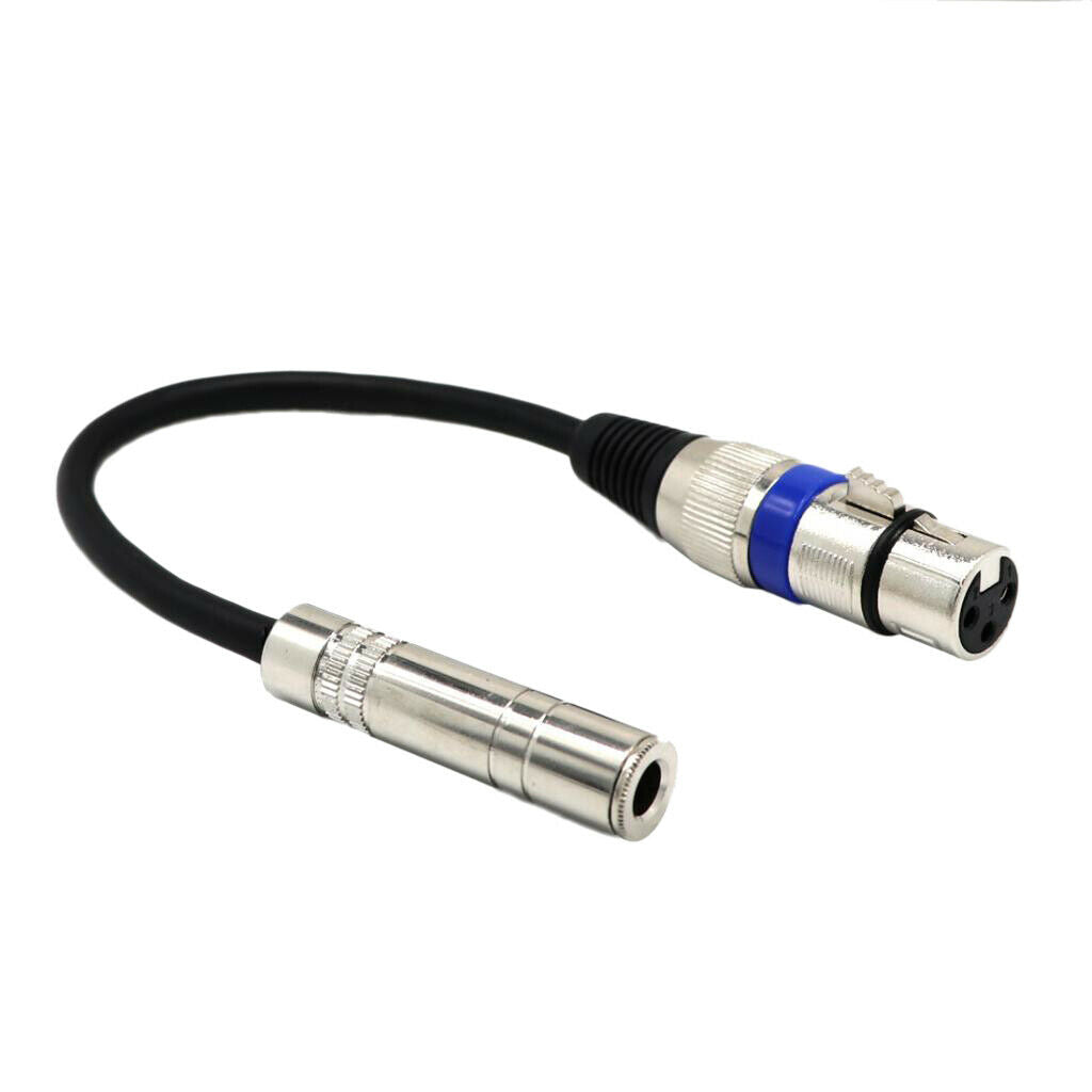 6.35mm Female to XLR 3-pin Female Stereo Audio Microphone Cable