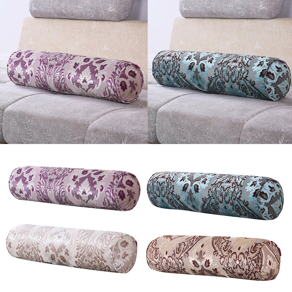 2 Pack Cylinder Roll Pillow Head Legs Lumbar Neck Support Round Cushion 40cm