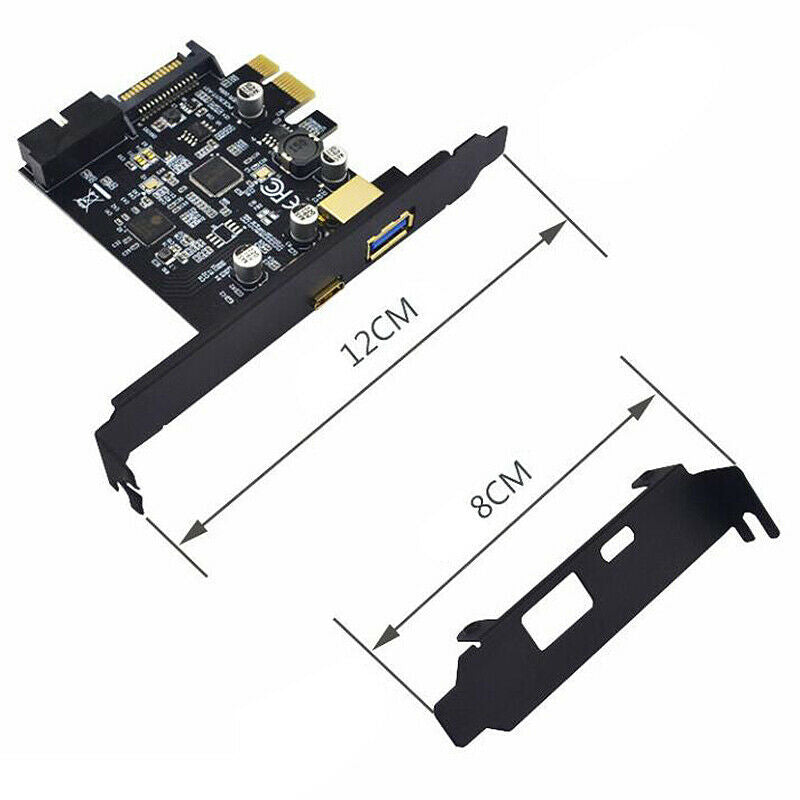 USB3.0 Type-C Front Adapter Card C-Type Plug 19PIN ASMeida 1042A P2H2