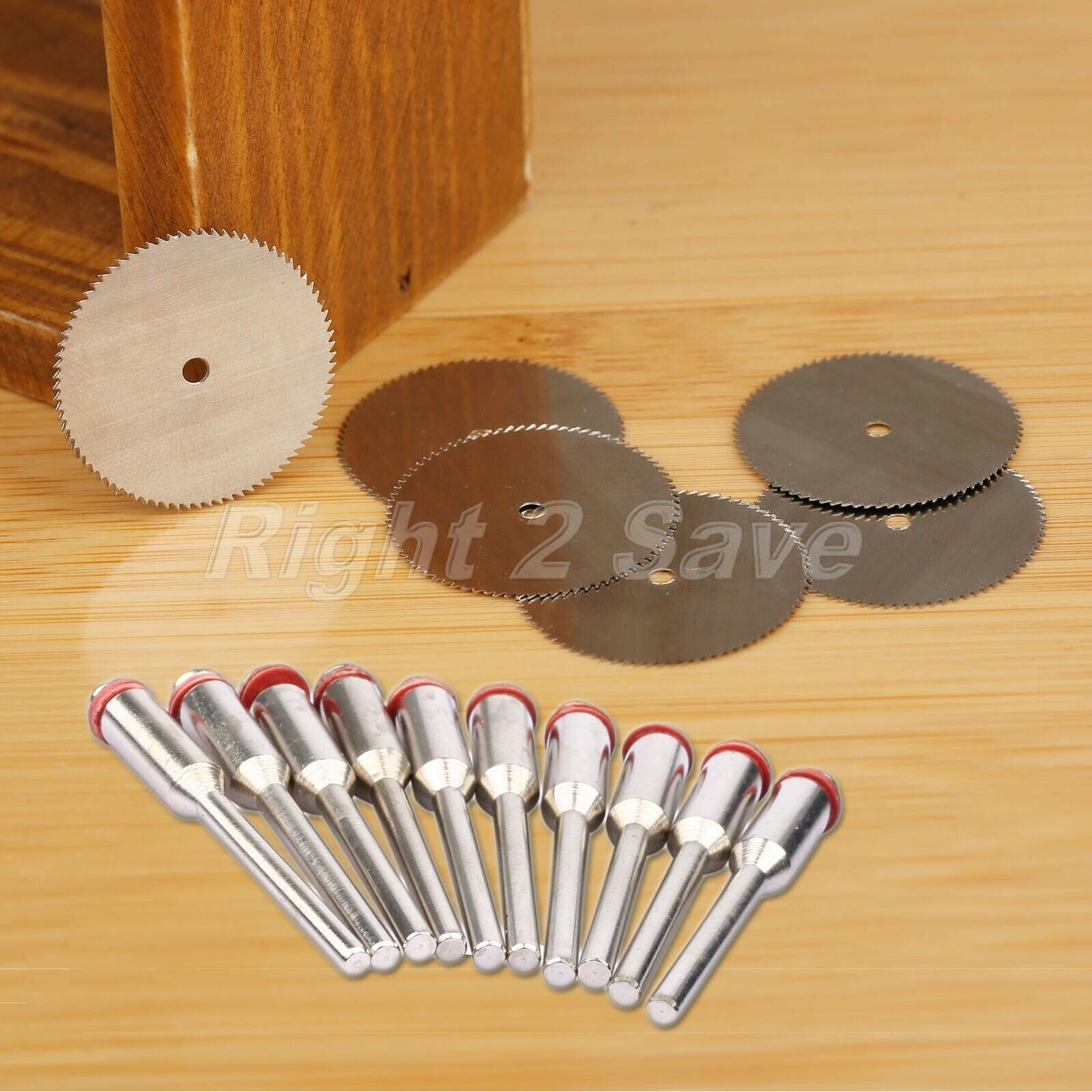 20x 25mm Steel Cut off Wheel Saw Blade Disc & 2.35mm Mandrel Rotary Tool Kit R2S