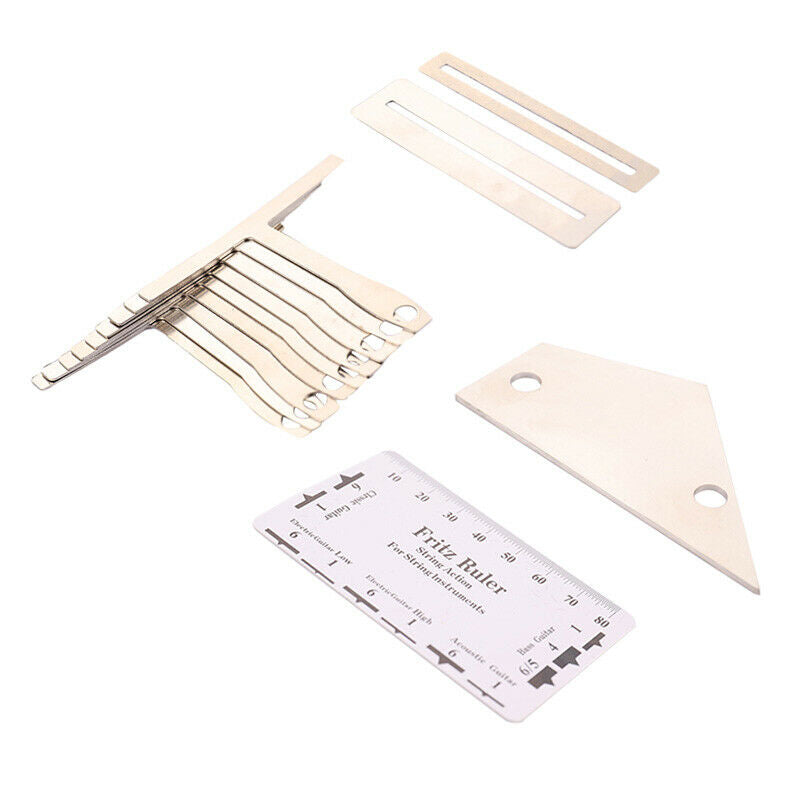 1set Guitar Tool Kit Repair Maintenance Tool String Action Ruler Measuring T^DD